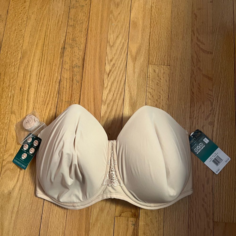 Vanity Fair Cream Strapless Bra
